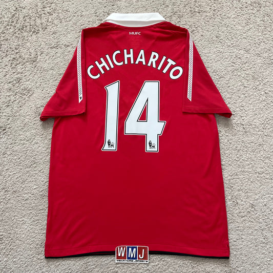 Manchester United 2010/11 home x Chicharito Hernandez #14 (L)
