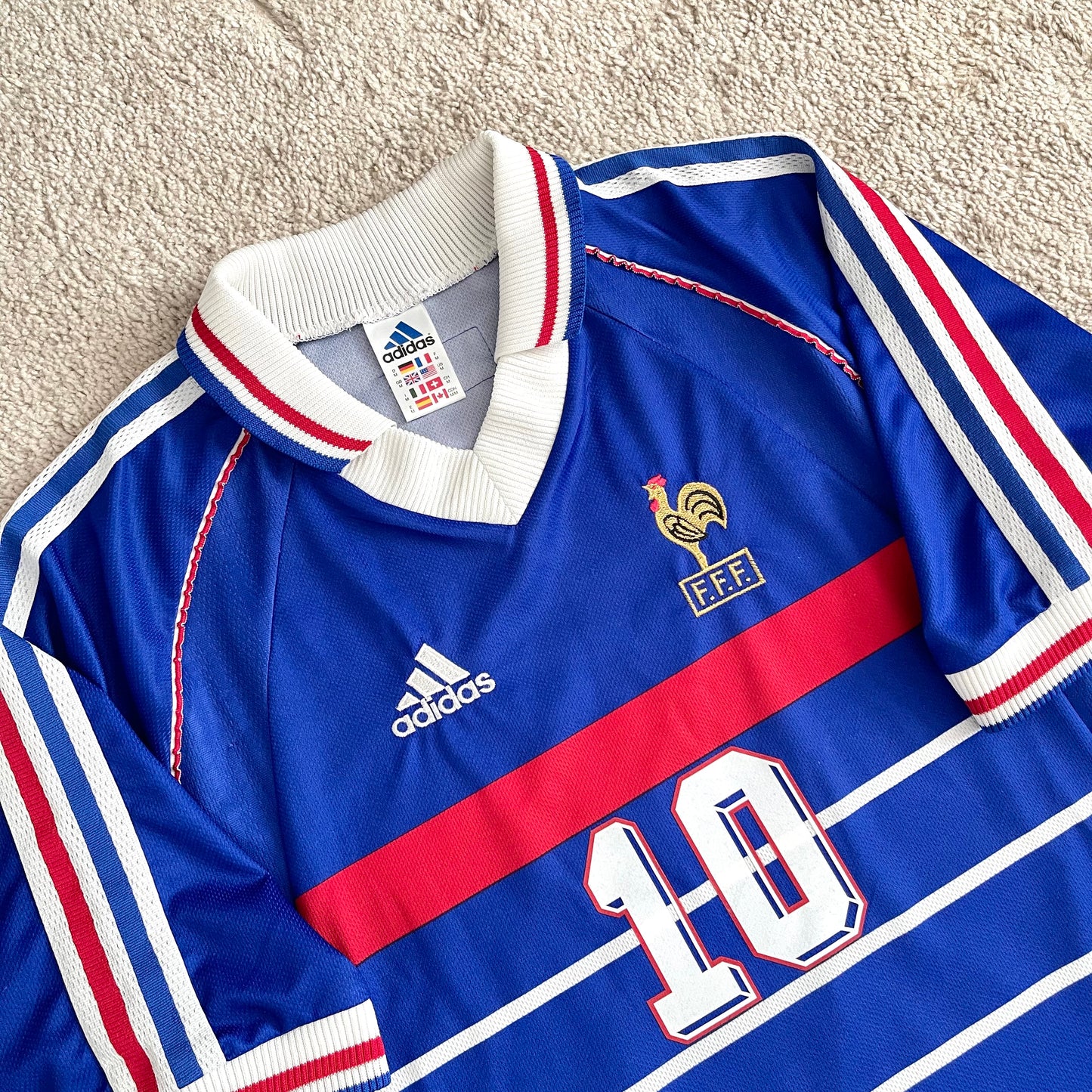 France 1998 World Cup home x Zinedine Zidane #10 (M)