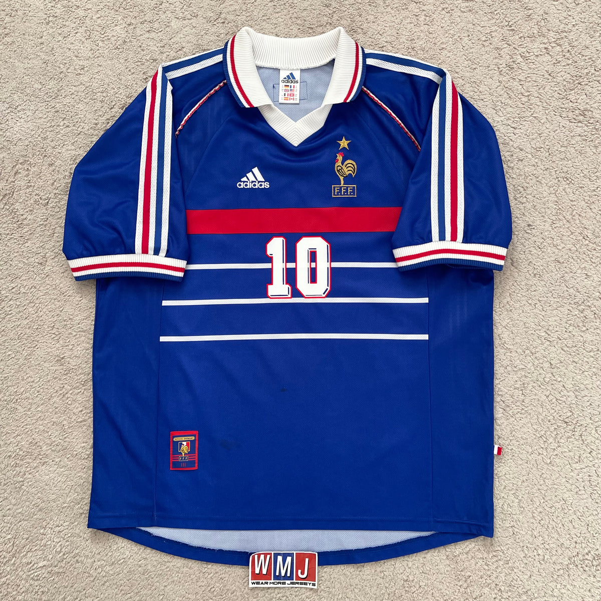 France 1998 World Cup home x Zinedine Zidane #10 (XL)