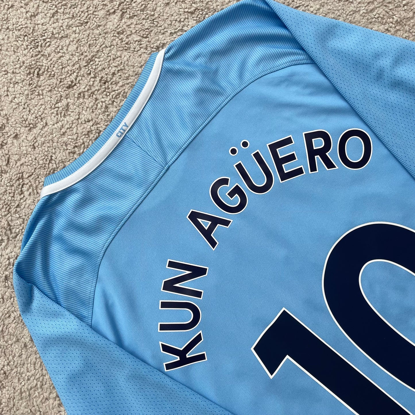 Manchester City 2017/18 home x Sergio Kun Agüero #10 (XL)