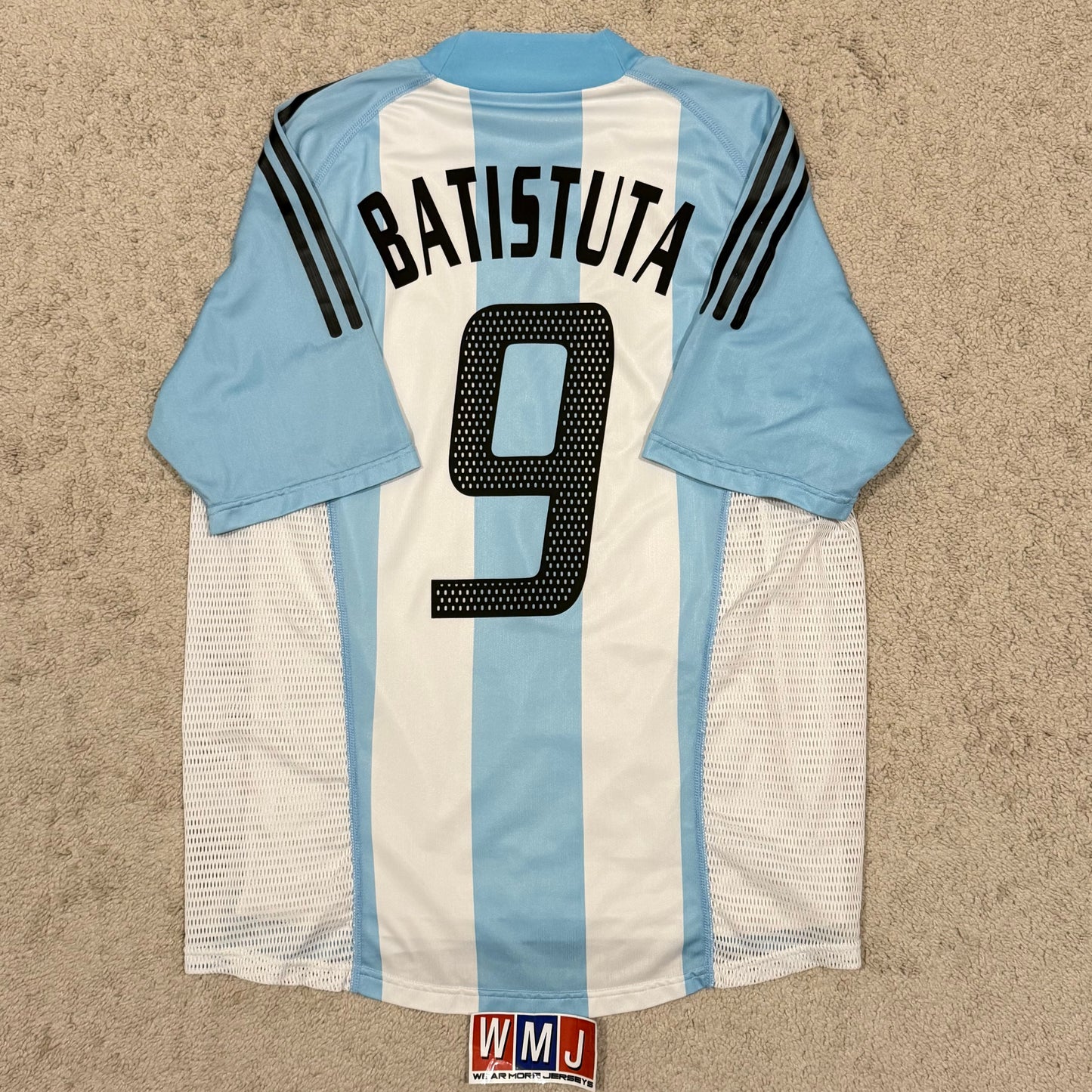 Argentina 2002 World Cup home PLAYER VERSION x Gabriel Batistuta #9 (M)