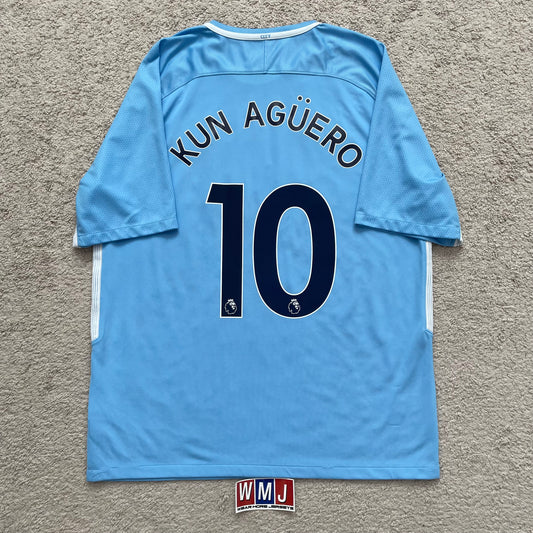 Manchester City 2017/18 home x Sergio Kun Agüero #10 (XL)