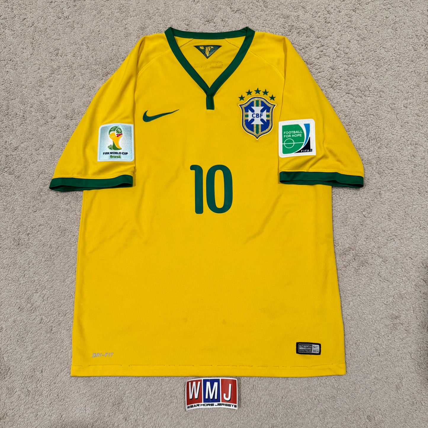 Brazil 2014 World Cup home x Neymar Jr #10 (M)