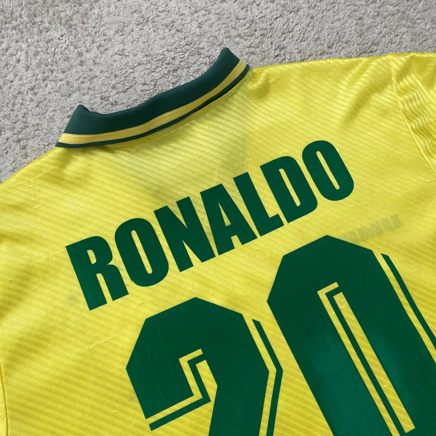 Brazil 1994 World Cup home x Ronaldo Nazario #20 (L)