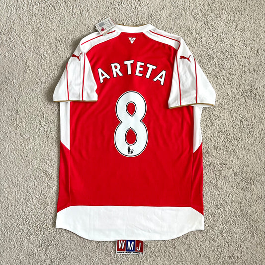 Arsenal 2015/16 home x Mikel Arteta #8 (L) *BRAND NEW WITH TAGS