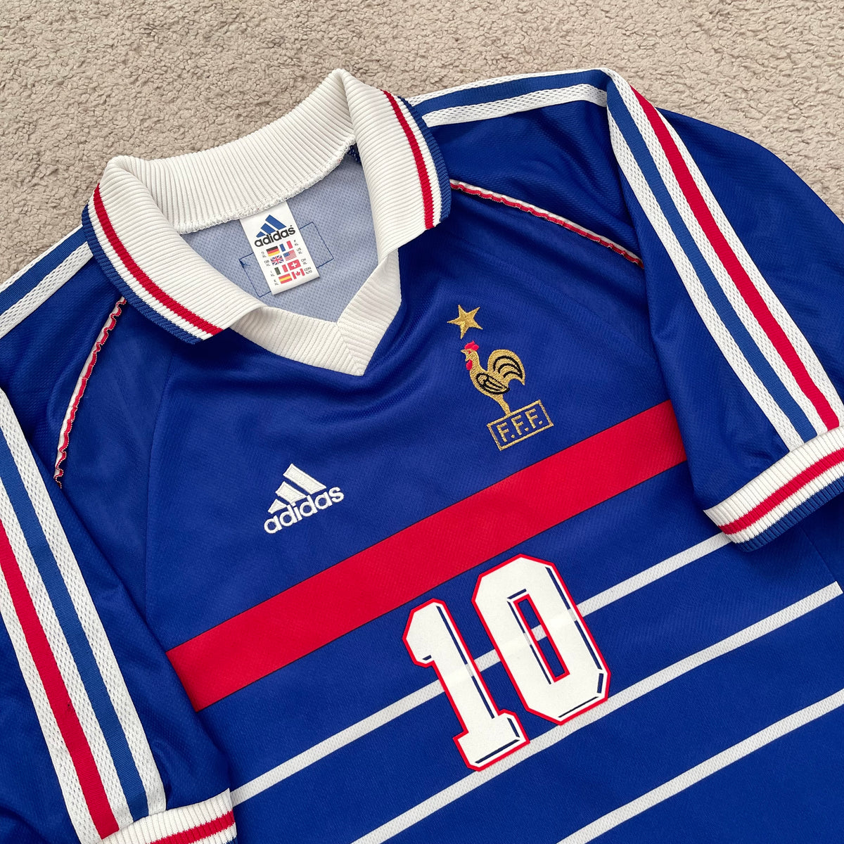 France 1998 World Cup home x Zinedine Zidane #10 (XL)
