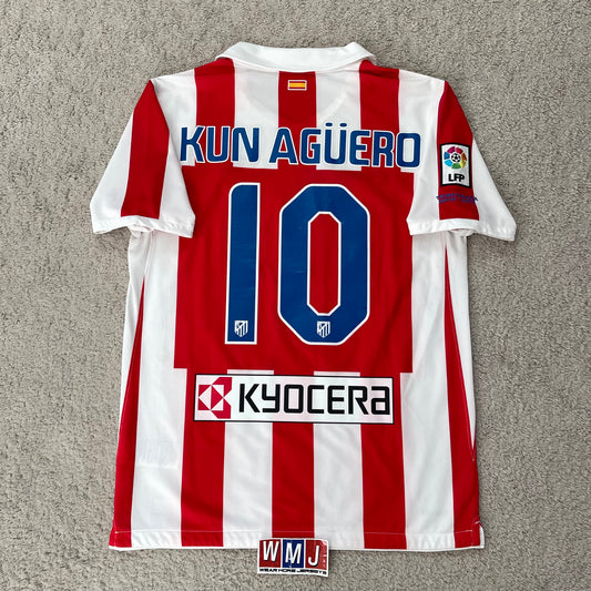 Atletico Madrid 2010/11 home x Sergio 'Kun' Agüero #10 (M)