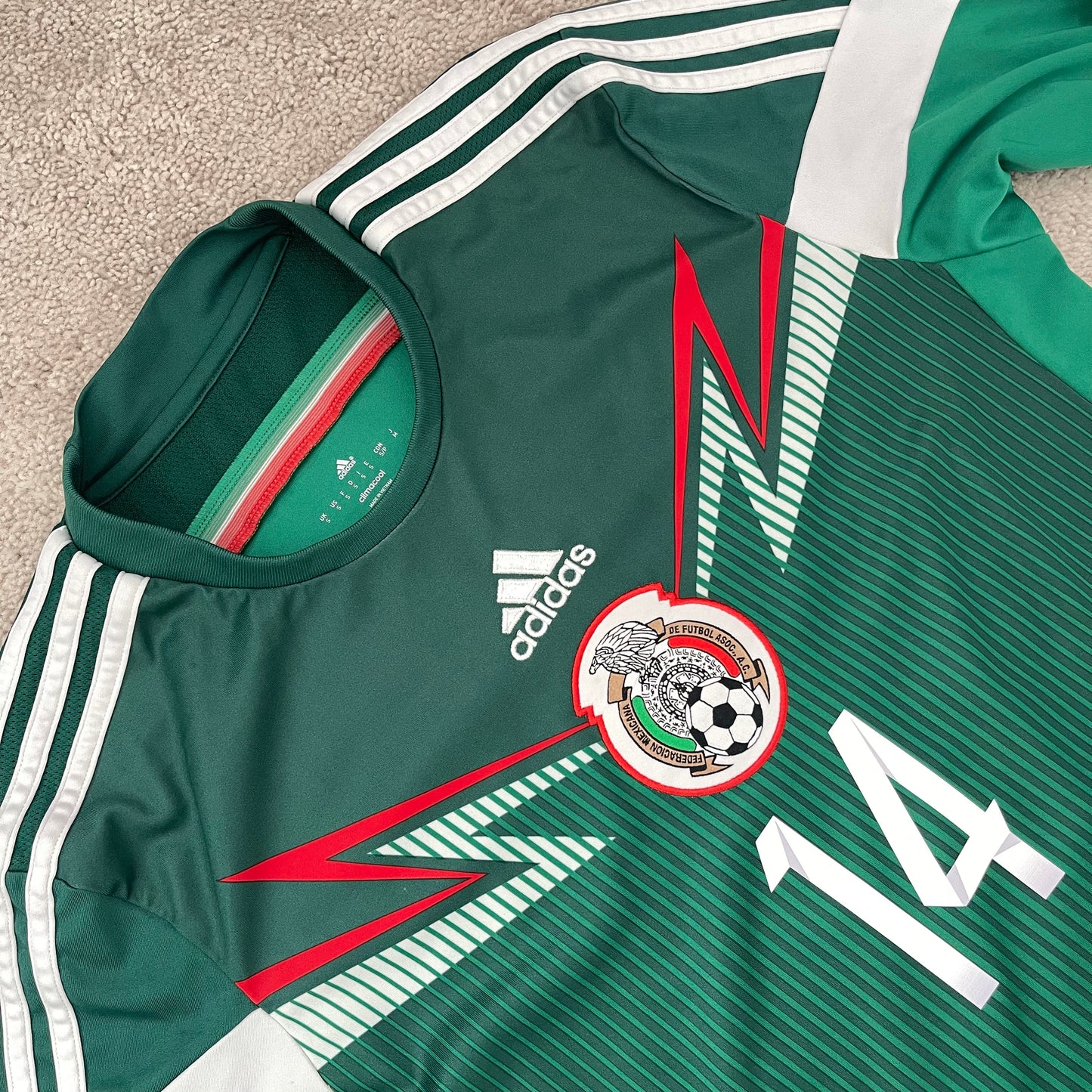 Mexico 2014 World Cup home LONG SLEEVES x Chicharito Hernandez #14 (S)