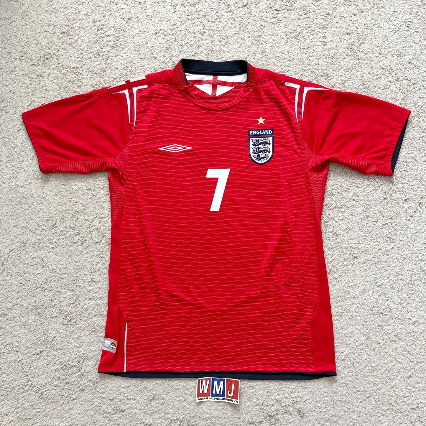 England 2004 EURO away x David Beckham #7 (M)