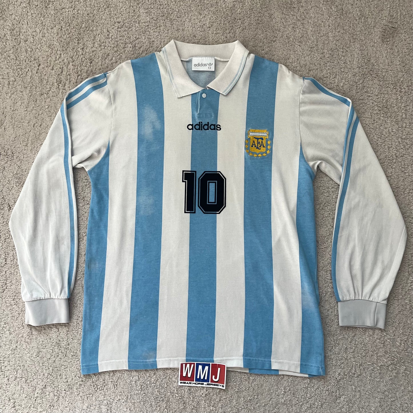 Argentina 1994 World Cup home LONG SLEEVES x Diego Armando Maradona #10 (L)