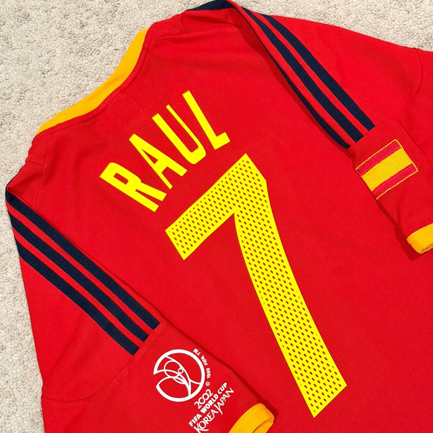 Spain 2002 World Cup home x Raul Gonzalez Blanco #7 (XL)