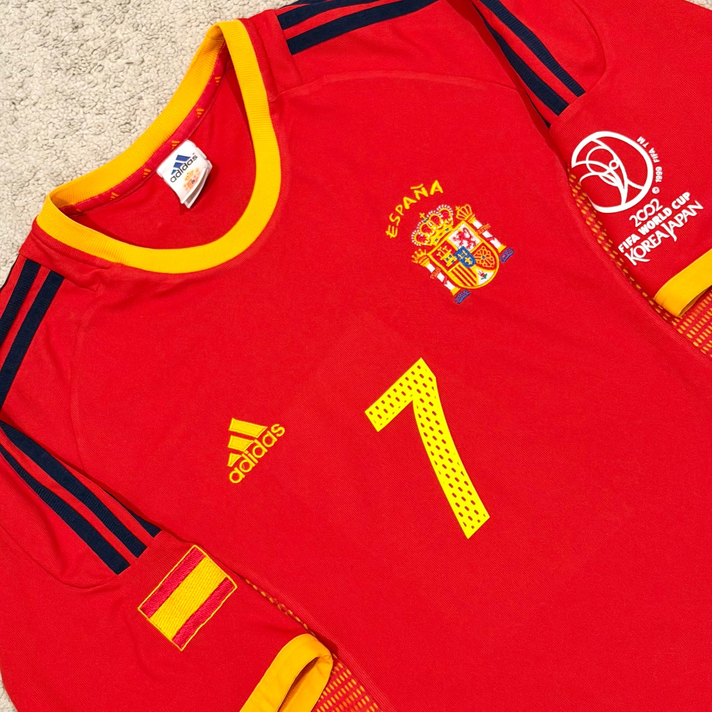 Spain 2002 World Cup home x Raul Gonzalez Blanco #7 (XL)