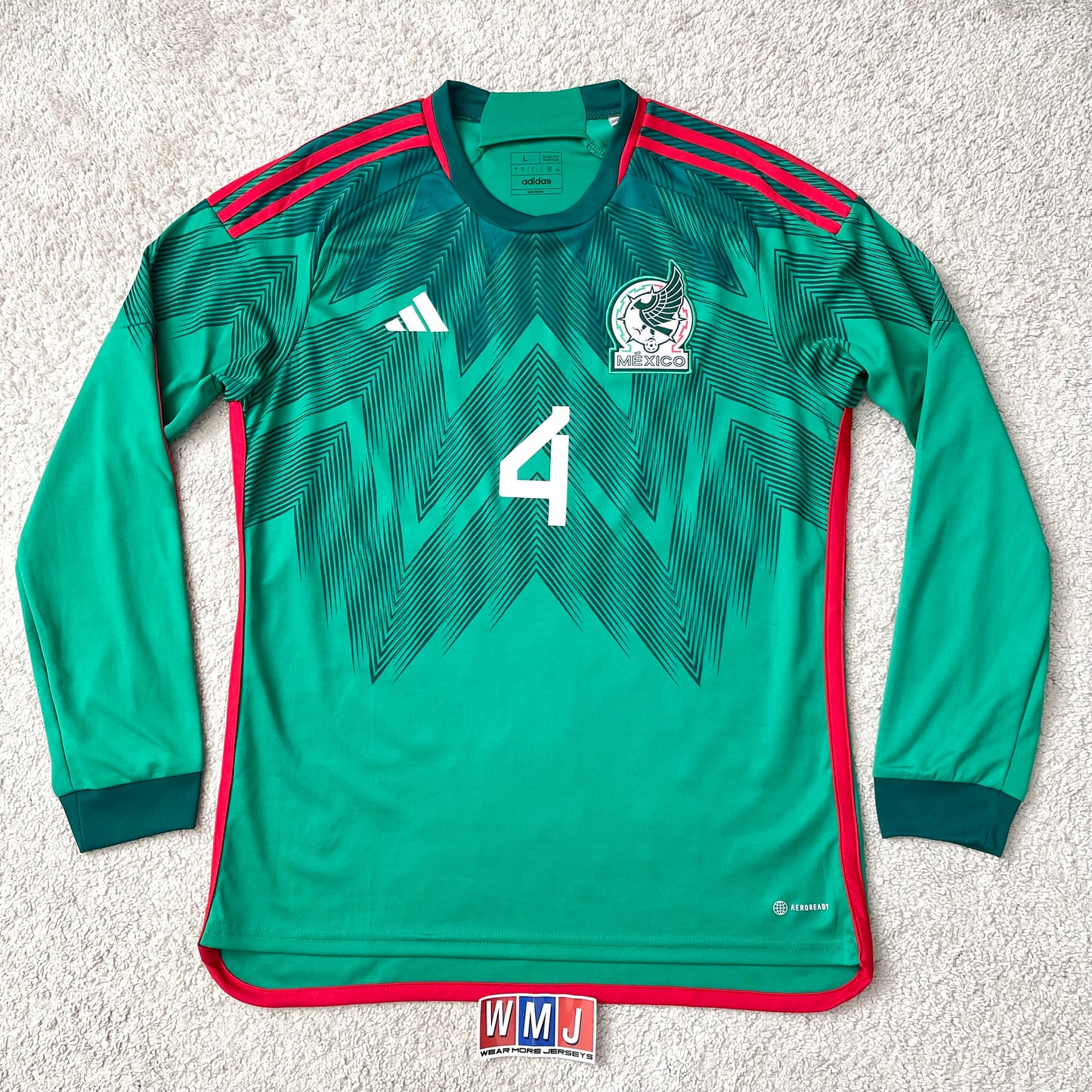 Mexico 2022 World Cup home LONG SLEEVES x Edson Alvarez #4 (L)