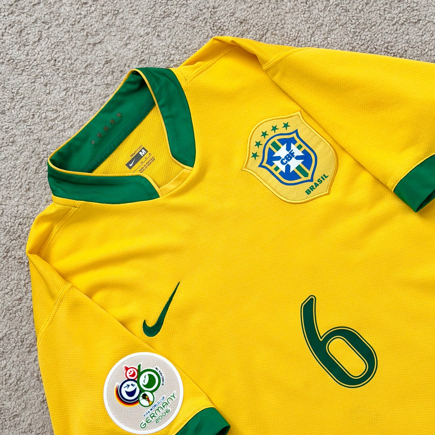 Brazil 2006 World Cup home x Roberto Carlos #6 (M)