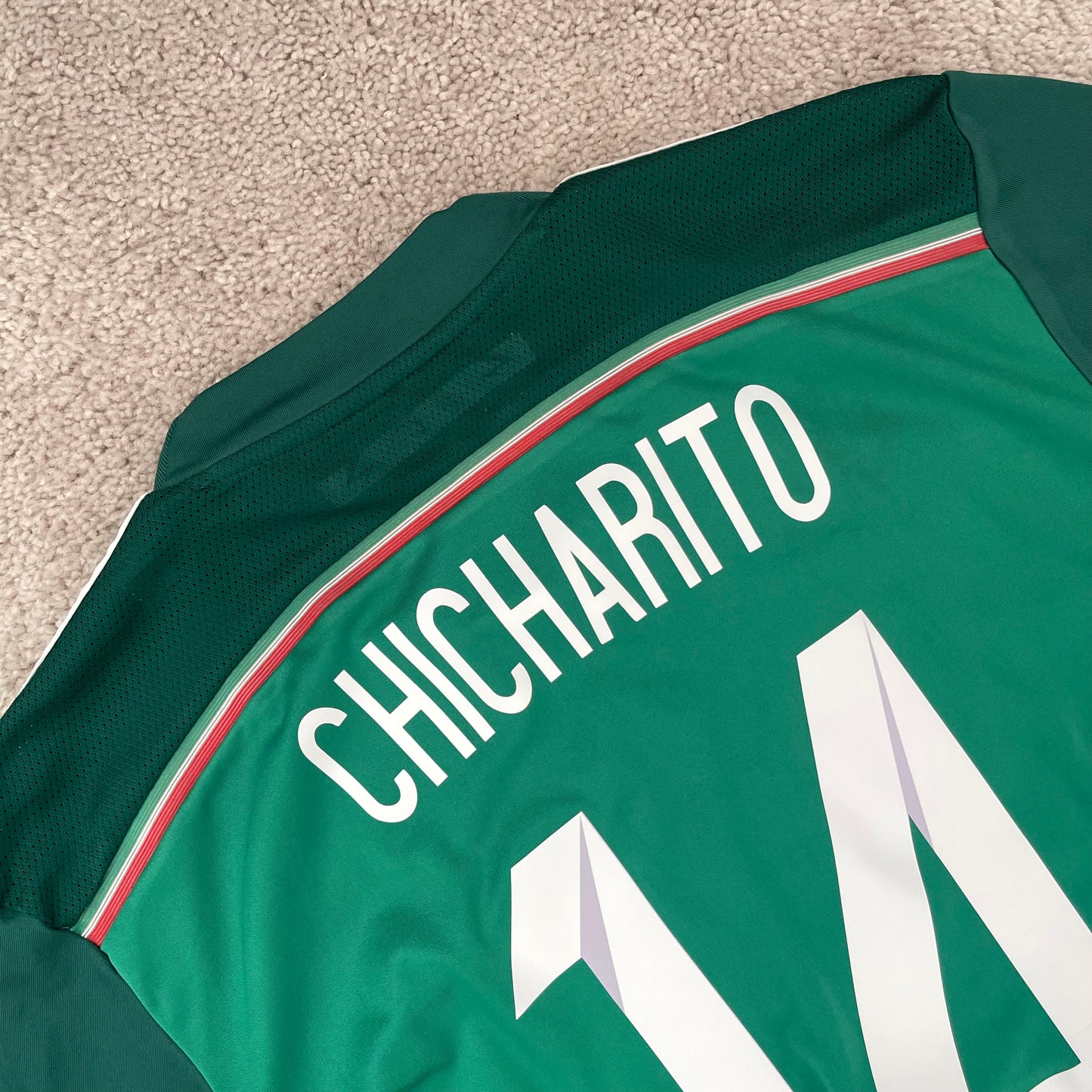 Mexico 2014 World Cup home LONG SLEEVES x Chicharito Hernandez #14 (S)