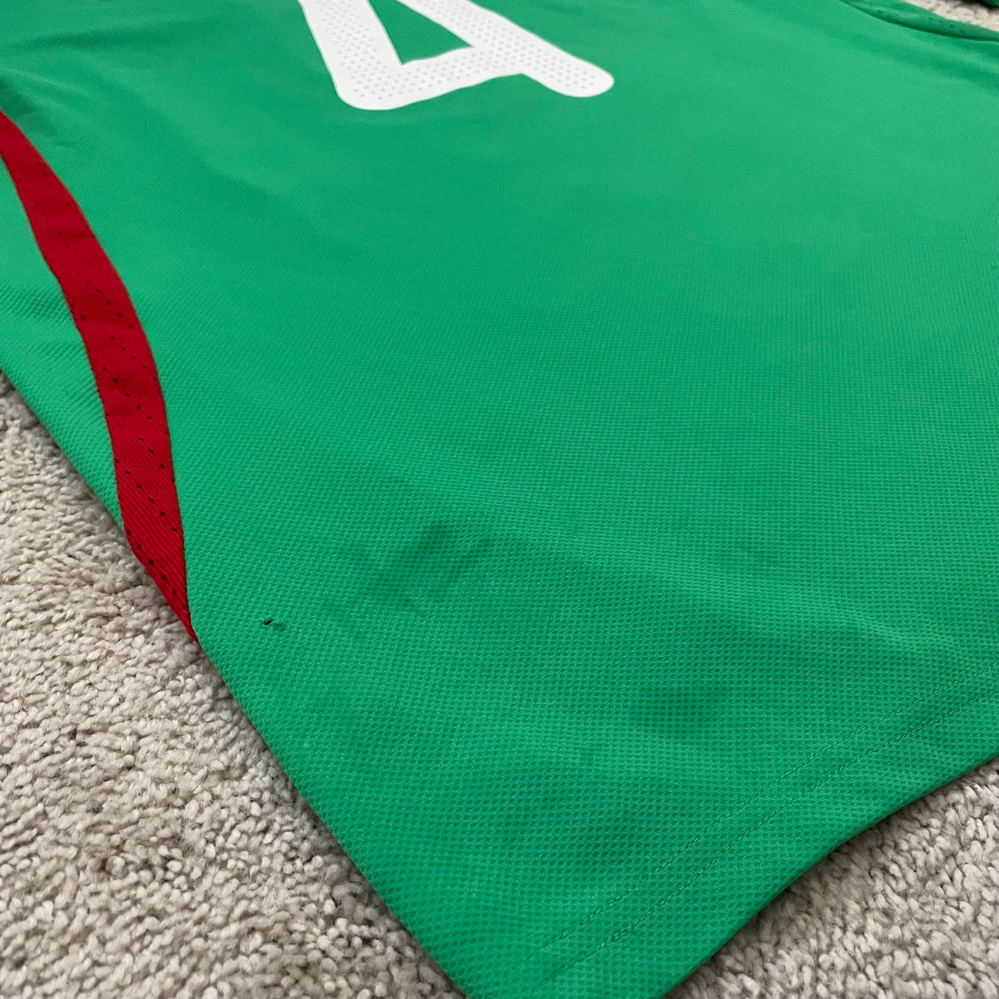 Mexico 2008/09 home 3/4 SLEEVES x Rafa Marquez #4 (XL) *has some holes and stains*