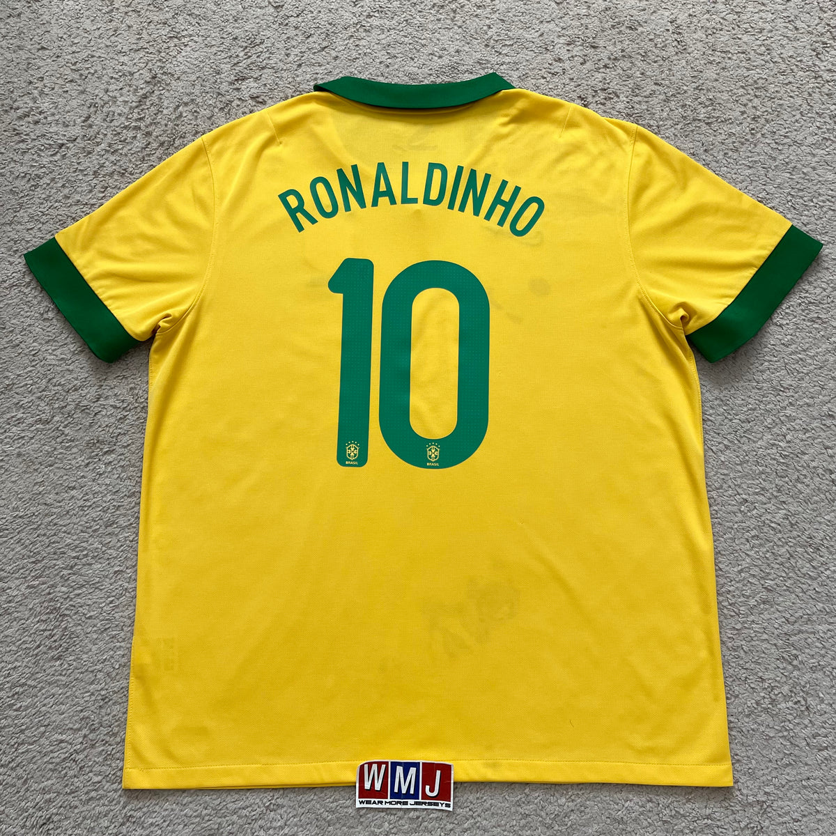 Brazil 2013 home x Ronaldinho #10 (XXL)