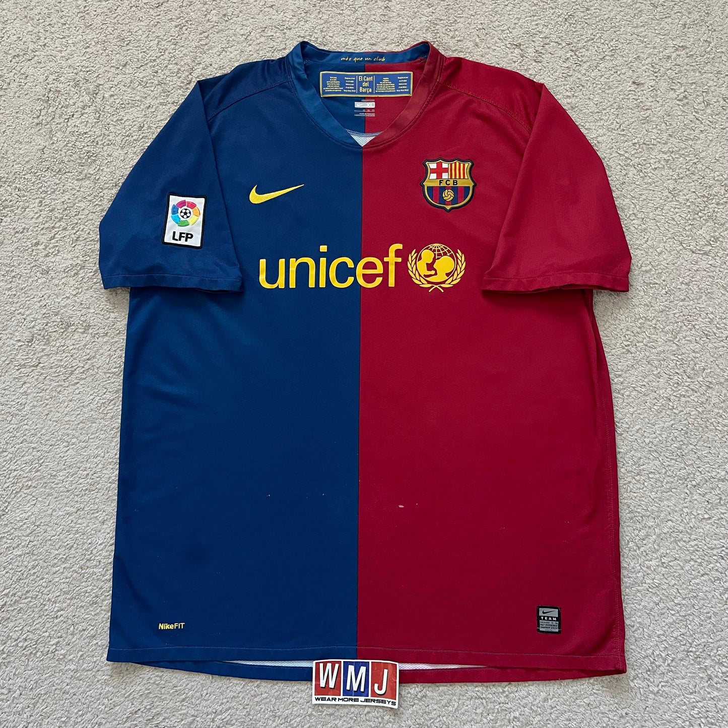 Barcelona 2008/09 home x Messi #10 (XL) *small hole on the front