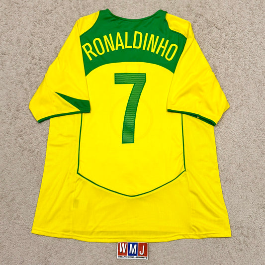 Brazil 2004/05 home x Ronaldinho #7 (XL)