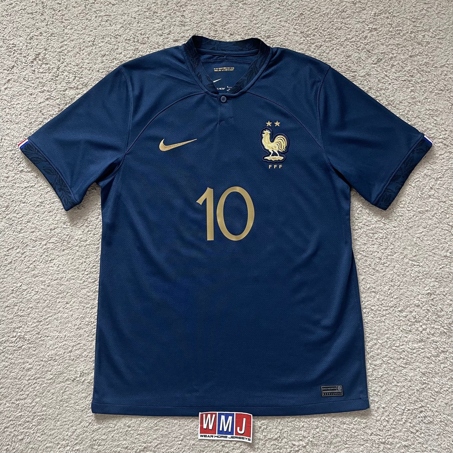 France 2022 World Cup home x Kylian Mbappe #10 (M)