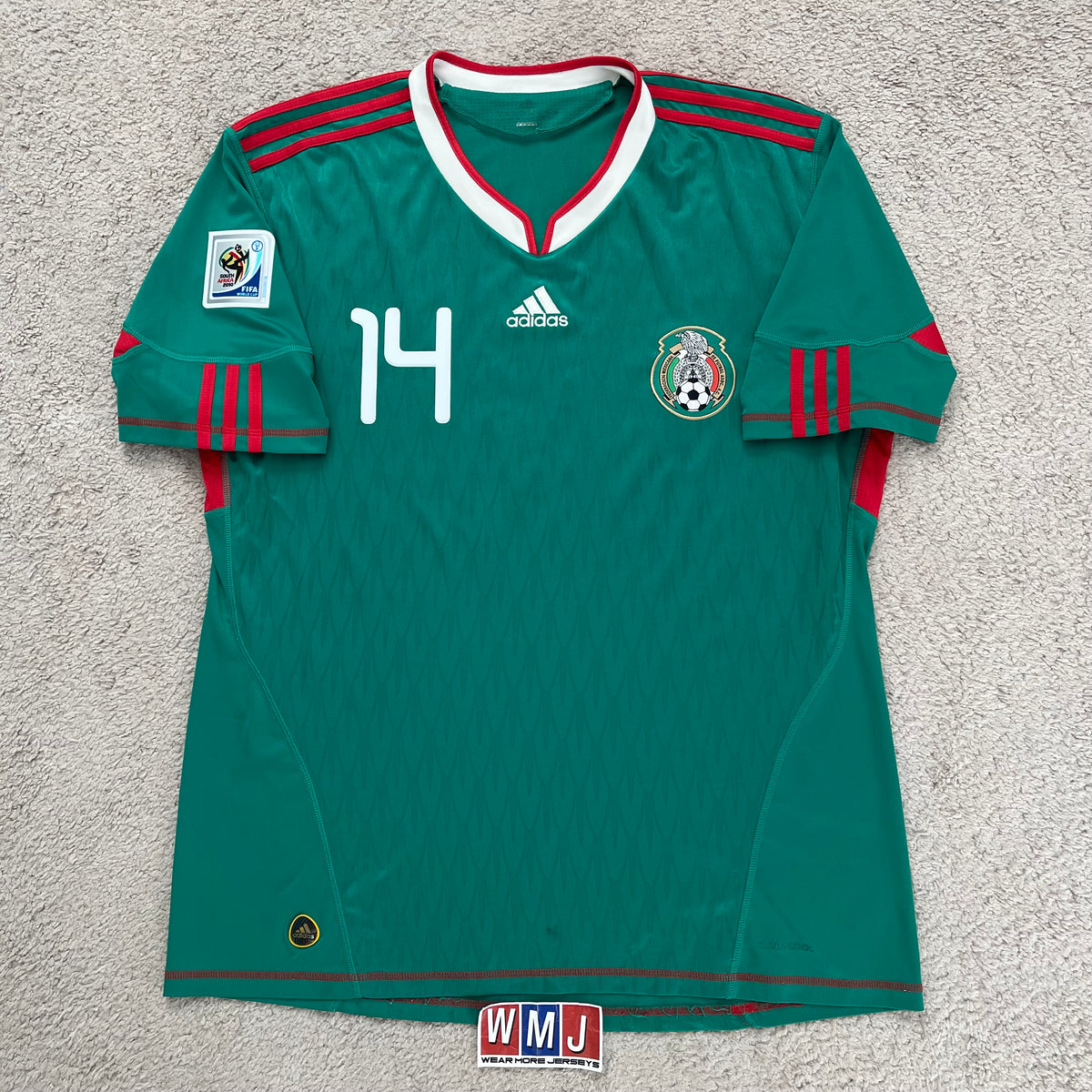 Mexico 2010 World Cup home x Chicharito Hernandez #14 (XL)