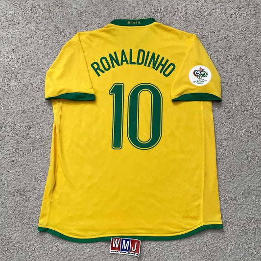 Brazil 2006 World Cup home x Ronaldinho #10 (XL)