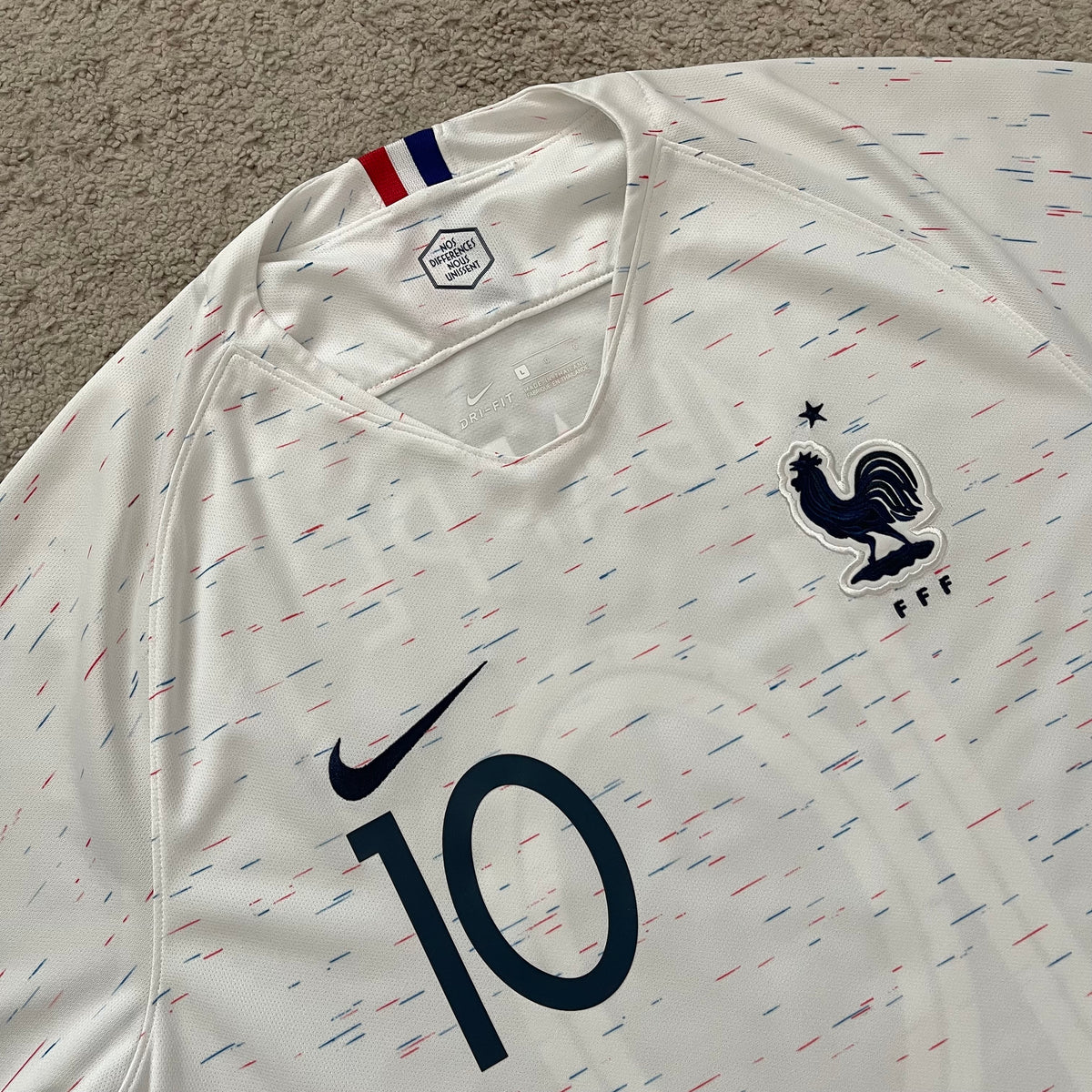 France 2018 World Cup away x Kylian Mbappe #10 (L)