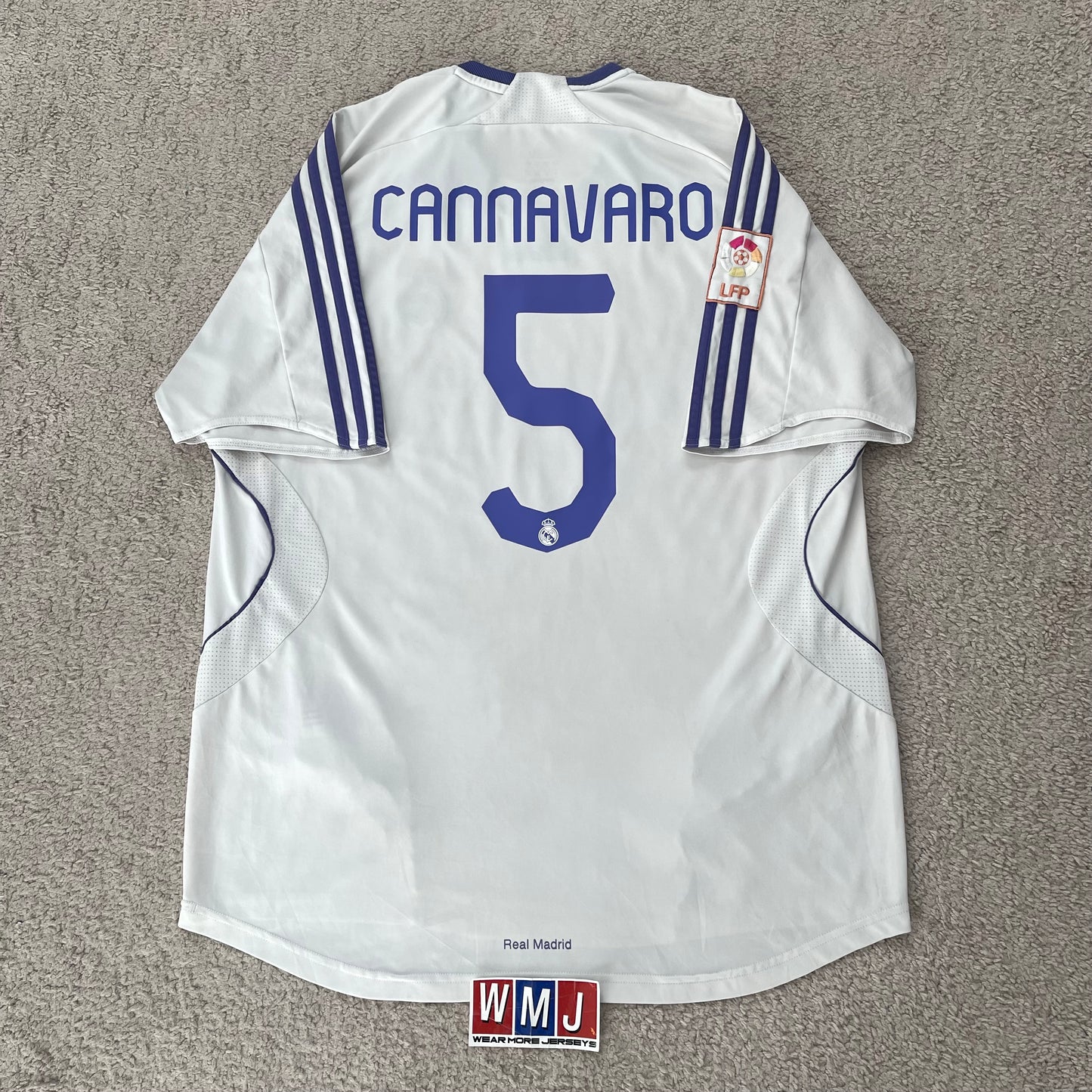 Real Madrid 2007/08 home x Fabio Cannavaro #5 (L)
