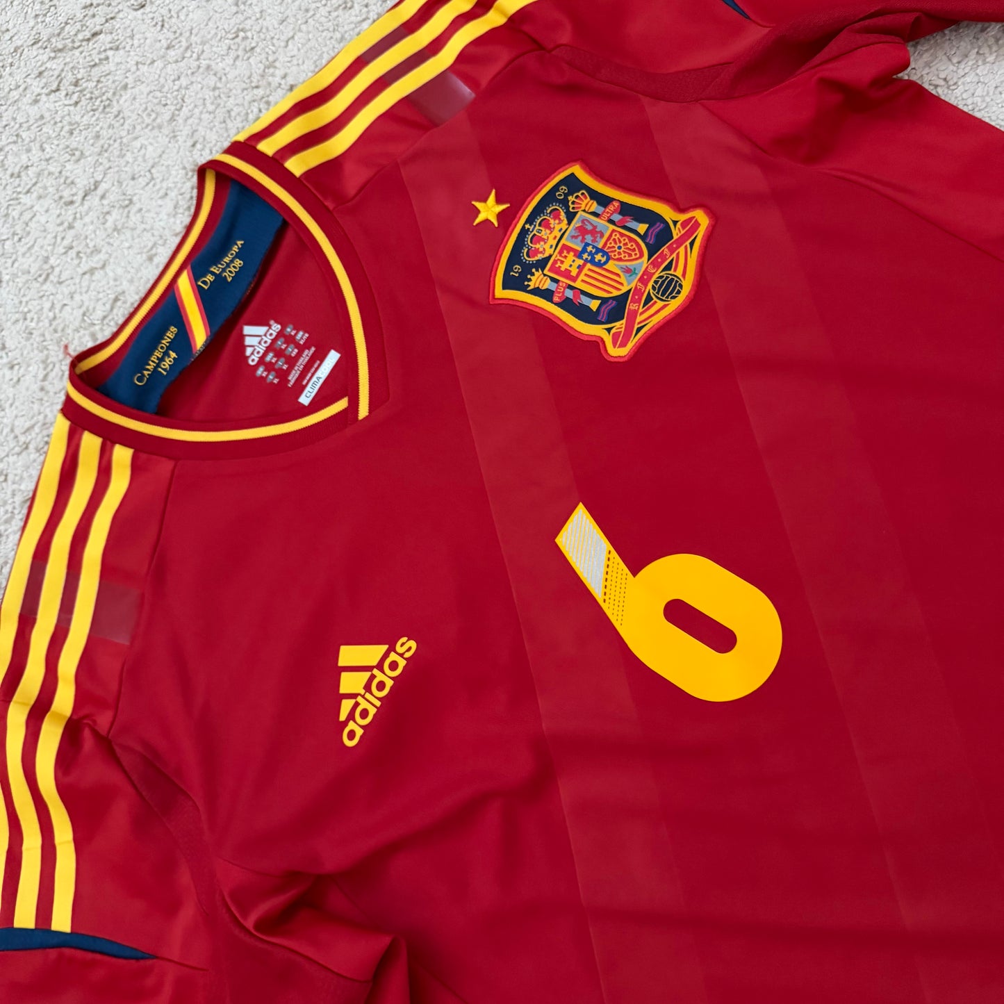 Spain 2012 EURO home PLAYER VERSION x Andres Iniesta #6 (XL)
